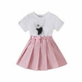 thumbnail image 1 of Girl Outfits Printed T Shirt Pleated Skirt Spring Casual Girls' Clothing Sets, 1 of 7