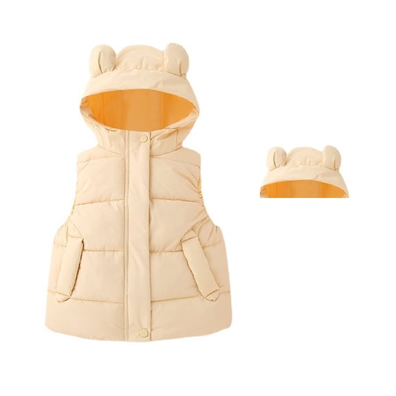 Toddler Girls Puffer Vest Hooded Lightweight Sleeveless Girls' Outerwear Vests Boys' Outerwear Vests Size 12-18 Months Girls Clothes