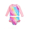 thumbnail image 1 of Toddler Girls Rash Guard Sets with Bikini Bottoms Swimwear（4-7Y）, 1 of 6