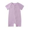 thumbnail image 1 of Toddler Girls Romper Summer Casual Zipper Sleeper Short Sleeve Jumpsuit Onesie Outfits Purple Infant Boys Bodysuit 9-12M, 1 of 8