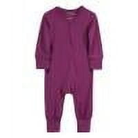 Toddler Girls Romper Summer Footless Onesie Pajamas Zipper Long Sleeve Sleeper Jumpsuit Wine One Piece Bodysuit Clothes 3-6M