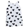thumbnail image 1 of Toddler Girls Romper Summer Off Shoulder Sleeveless Strap Onesie Outfit Jumpsuits Overalls White One Piece Bodysuit Clothes 2-3T, 1 of 3
