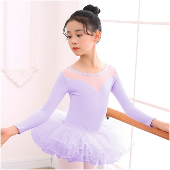 Toddler Girls Sale Ballet Dresses Leotards with Skirt Dance Dress Ballerina Tutu Outfit Baby Girls Children's One-piece Summer Training Dance Performance Clothes qILAKOG Size 10-11 Years