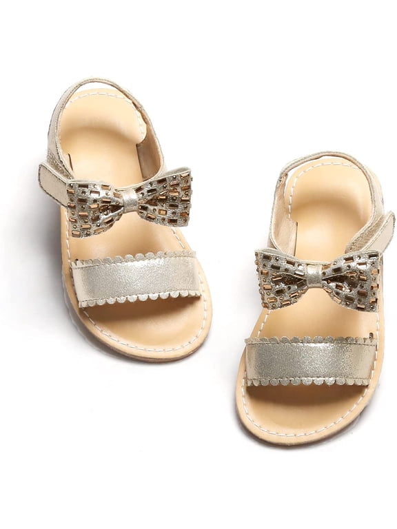 Toddler Girls Sandals Soft Rubber Flats Summer Baby flower girl Shoes