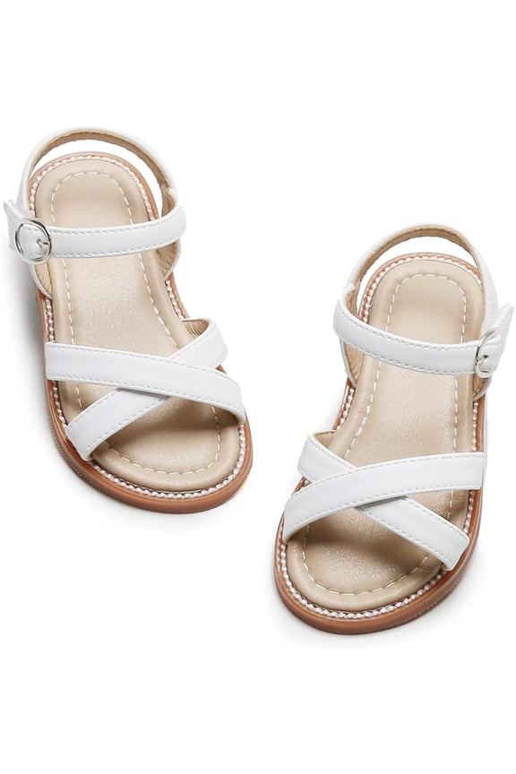 Toddler Girls Sandals Soft Rubber Flats Summer Baby flower girl Shoes