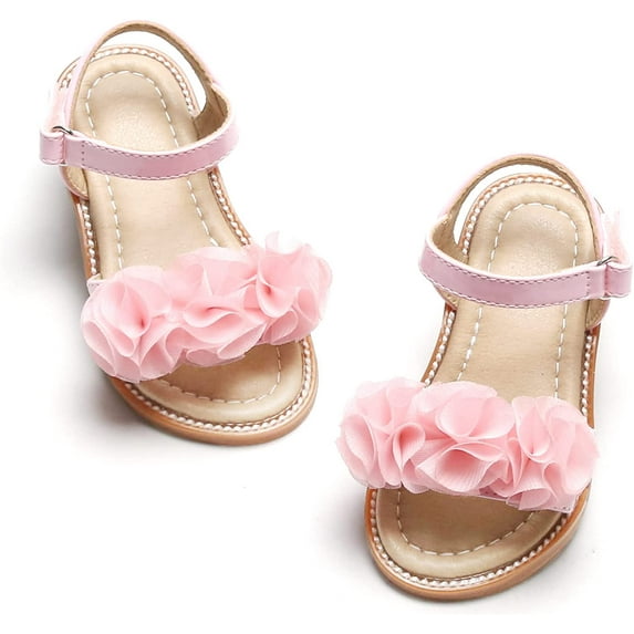 Toddler Girls Sandals Soft Rubber Flats Summer Baby flower girl Shoes