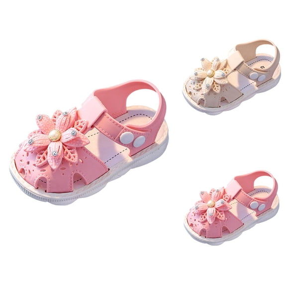 Toddler Girls Sandals and Casual Summer Shoes Children Comfortable Flat Fashionable Toe Covering Beach Footwear