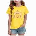 thumbnail image 1 of Toddler Girls School Uniform Short Sleeve T-Shirts 24 Months 2t 3t 4t 5t 6t 7t Quick Dry Athletic Dance Tops Casual Beach Vacation Summer Gibobby,3-4 Years,Yellow, 1 of 4