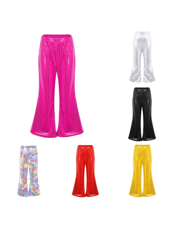 Toddler Girls' Sequin Glitter Party Carnival Pants Trousers