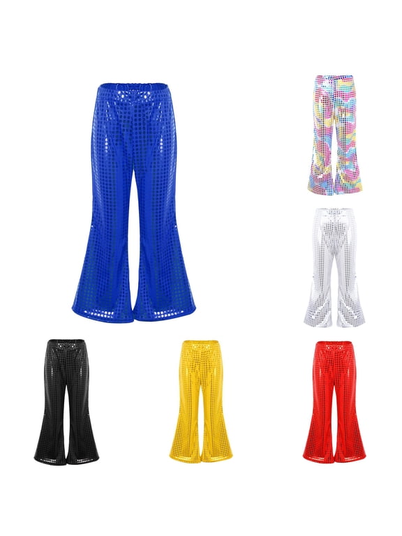 Toddler Girls' Sequin Glitter Party Carnival Pants Trousers