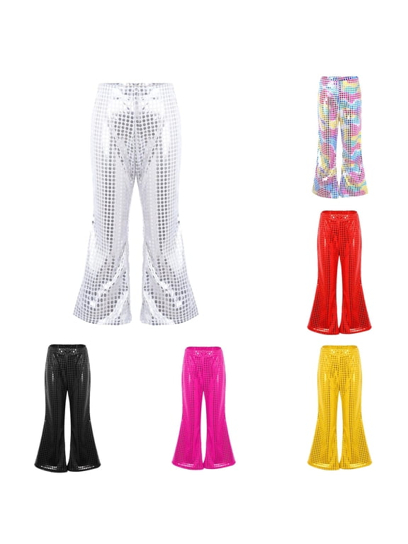 Toddler Girls' Sequin Glitter Party Carnival Pants Trousers