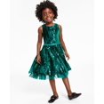 thumbnail image 1 of Toddler Girls Sequin Velvet High Low Dress Se Green 3T, 1 of 1