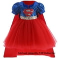 thumbnail image 1 of Toddler Girls Sequins Supergirl Cosplay Dress Kids Princess Halloween Dress Up Costume, 1 of 7