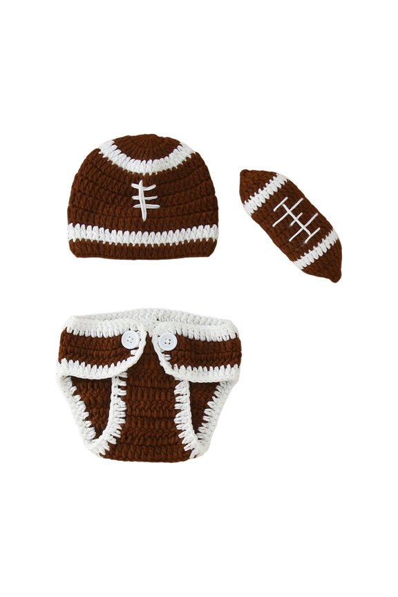 Baby Boys Outfits Fall Set Photo Photography Clothing Knitted Wool Rugby Hat Shorts 3 Piece Set 2 Pieces Clothes Sets 0-3 Months