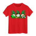 thumbnail image 1 of Toddler Girls Shirts Kid St. Patrick's Day Short Sleeve T-Shirt Crew Neck Cartoon Print Pullover Tops Loose T-Shirts Infant To Big Kid Red,3-4 Years, 1 of 4