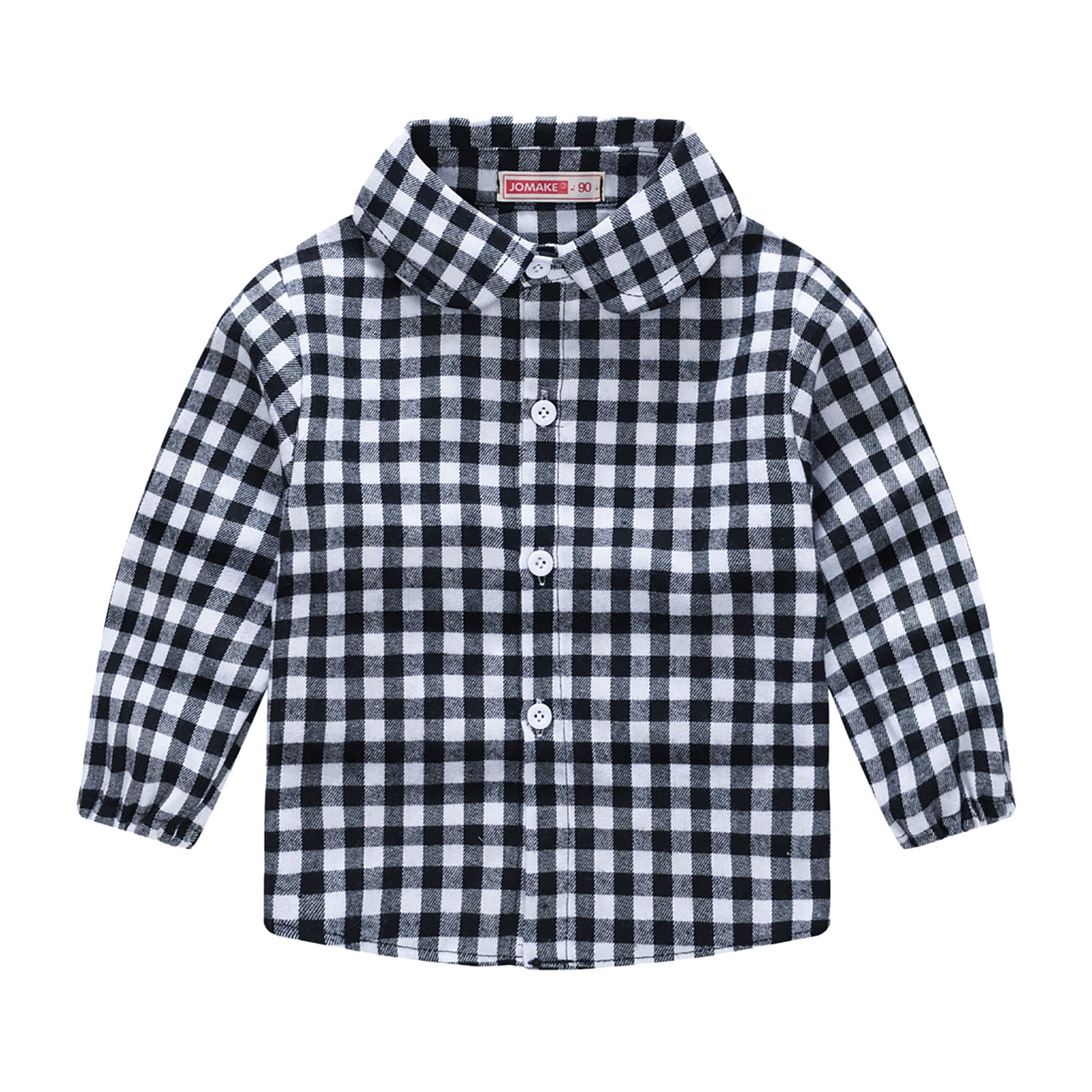 Toddler Girls Shirts Long Sleeve Floral Print Turn Down Collar Shirt