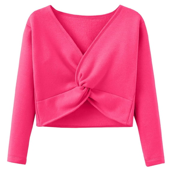 Toddler Girls Shirts Long Sleeve Thermal Layering Vest Ballet Practice Dance Pure Color Lined Top