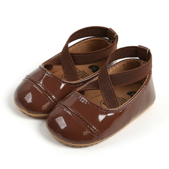 Toddler Girls Shoes for Baby Girl Shoes Princess Shoes Crib Shoes Toddler Walking Flat Shoes PU Leather