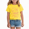 thumbnail image 1 of Toddler Girls' Short Sleeve Quick-Dry Athletic T-Shirt 0-24 Months 2t 3t 4t 5t 6t 7t - Active Gym Crew Neck Tops for Teens Kids Gibobby,9-10 Years,Yellow, 1 of 4