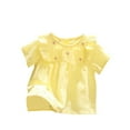 thumbnail image 1 of Toddler Girls Short Sleeve Shirts Ruffle Blouse Crewneck T-Shirts Summer Tops 1-7 Years, 1 of 7
