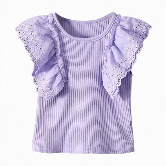 Toddler Girls Short Sleeve Shirts solid color short sleeve shirt 0-24 Months 2t 3t 4t 5t 6t 7t Cotton T-Shirts Summer Basic Tees Tops Clothes for Kids Gibobby,8-9 Years,Purple