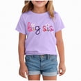thumbnail image 1 of Toddler Girls Short Sleeve T Shirts Kids Summer 0-24 Months girls daily wear clothing 2t 3t 4t 5t 6t 7t Oversized Tops Trendy Crewneck Basic Tees Gibobby,2-3 Years,Purple, 1 of 4