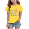 thumbnail image 1 of Toddler Girls Short Sleeve T-Shirts Kids Summer 24 Months 2t 3t 4t 5t 6t 7t Oversized Crew Neck Tops Trendy Casual Basic Loose Tees Gibobby,5-6 Years,Yellow, 1 of 5