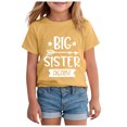 thumbnail image 1 of Toddler Girls Short Sleeve T-shirt Breathable Crew Neck Pullover Tee Tops Letter Printed Solid Color Sweatshirts, 1 of 2