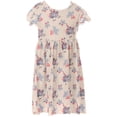 thumbnail image 1 of Toddler Girls Short Sleeve Unicorn Strawberry Floral Birthday Flower Girl Dress Off White 2T XS (P202473P), 1 of 4
