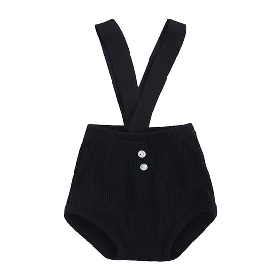 Toddler Girls' Shorts Ruffle Elastic Baby Knit Suspender Shorts Outfit Infant V Back Overalls Home Summer Casual Shorts 3-3 Years