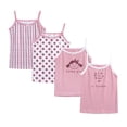 thumbnail image 1 of Toddler Girls Sleeveless Cami Tank Tops 4 Pack Scoop Neck Undershirts Soft Cotton for Girls Dance Gymnastics Everyday Fun 2T-12Years, 1 of 5