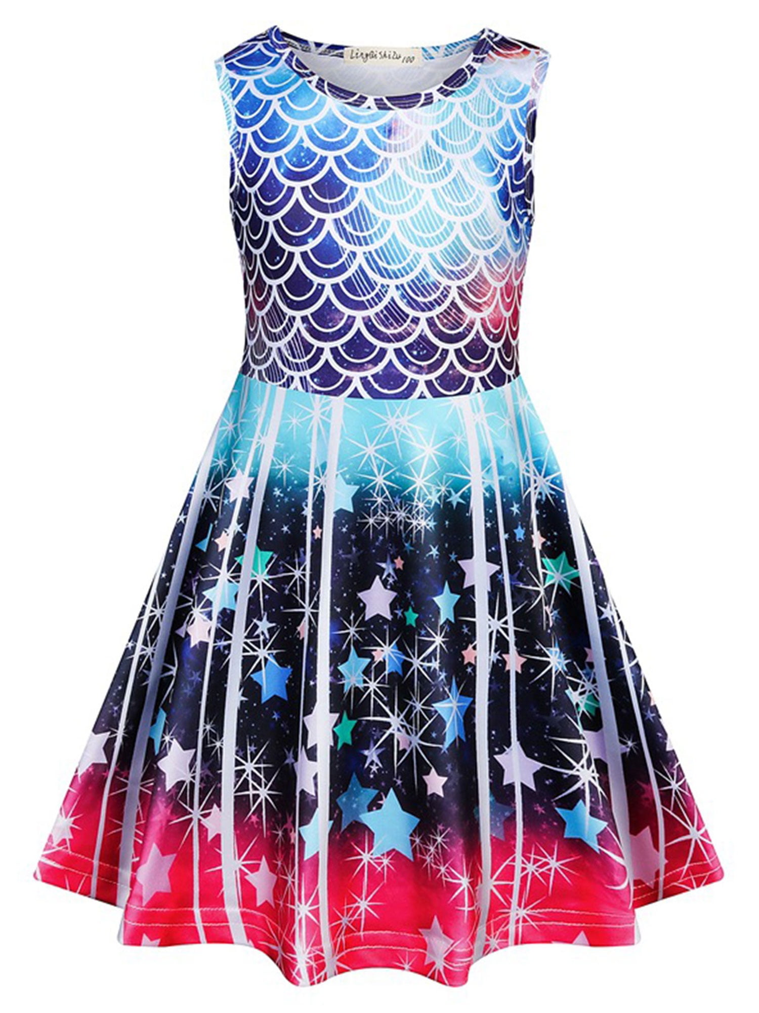 Summer Baby Girl Dress Fashion Kids Dresses Girls Galaxy Space Starry Sky  Print Children Clothing | Wish
