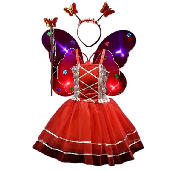 Toddler Girls Sleeveless Floral Dress with Carnival Outfit for Stage Show Kindergarten Play Kids Dresses for Girls 6-7 Years