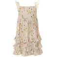 thumbnail image 1 of Toddler Girls Sleeveless Lace Unicorn Rainbow Ruffles Hem Birthday Flower Girl Dress Off White 2T XS (P301825P), 1 of 4