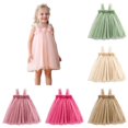 thumbnail image 1 of Toddler Girls Sleeveless Mesh Flowers Holiday Party Dress Dance Party Dresses Clothes Melon Dress Fir Kids 2yrs 18-24 Months, 1 of 7