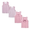 thumbnail image 1 of Toddler Girls Sleeveless Racerback Tank Tops 4 Pack Soft Cotton Undershirts for Gymnastics Dance Summer Fun 2T-12Years, 1 of 5