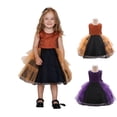thumbnail image 1 of Toddler Girls Sleeveless Tutu Dresses Witch Dress Witch Halloween Cosplay Girls Halloween Outfits Size 1-4 Years, 1 of 5