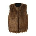 thumbnail image 1 of Kids Girls 𝐅aux 𝐅𝐮r Vest Oversized Sleeveless Outerwear Fall Winter Warm Fuzzy Coat Cute Fashion Trendy Clothes, 1 of 7