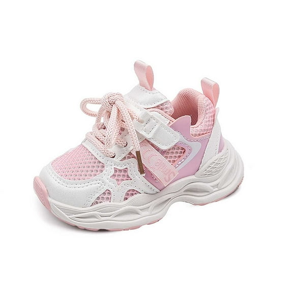 Toddler Girls Sneakers With Breathable Sports Shoes Closure Dad Shoes Girls