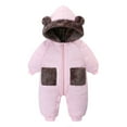 thumbnail image 1 of Toddler Boys Snowsuit Warm Windproof Bear Hooded Snowsuit Toddler Girls Winter Coat Baby Boy Clothes 12-18 Months, 1 of 7