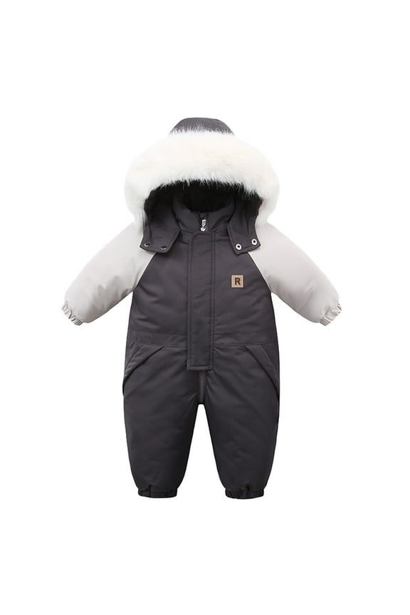 Toddler Girls Snowsuit Winter Outwear Romper for Toddler Winter Jacket Warm Windproof Long Sleeve Winter Baby Girl Clothes for Little Girls 18-24 Months
