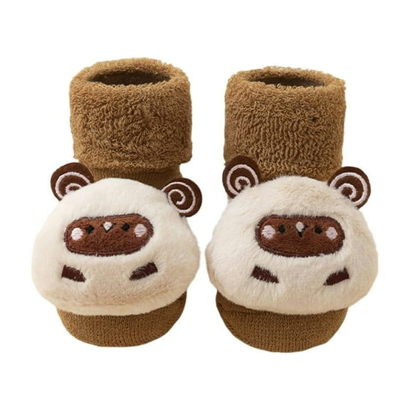 Toddler Girls Socks Soft Warm Mid Crew Socks Winter Fall Learning Walk