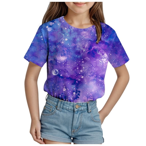 Toddler Girls Soft Polycotton Short Sleeve T-Shirts 24 Months 2t 3t 4t 5t 6t 7t Crew Neck Solid Color Tees Assorted Colors Casual Summer Tops Gibobby,4-5 Years,Blue