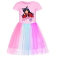 thumbnail image 1 of Toddler Girls Striped Summer Dress Cartoon Aphmaus Dresses Girls Cotton Casual Sundress Clothing 3-9Y, 1 of 3