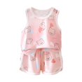 thumbnail image 1 of Toddler Girls Summer 2Pcs Outfits Set – Cute Flower Short Sleeve T-Shirt + Pants Gift Idea Summer 2Pcs Gift Outfits Set Girls Summer Set 1-13 Years,7-8 Years, 1 of 3