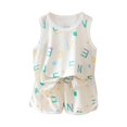 thumbnail image 1 of Toddler Girls Summer 2Pcs Outfits Set – Cute Flower Short Sleeve T-Shirt + Pants Gift Idea Summer 2Pcs Gift Outfits Set Girls Summer Set 1-13 Years,7-8 Years, 1 of 3
