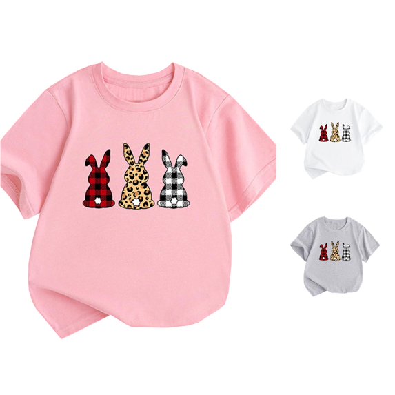 Toddler Girls Summer Cute Tops Short Sleeve Printed Round Neck Children T Shirt Size 2-3T ,Pink