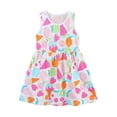 thumbnail image 1 of Toddler Girls Summer Dress Cartoon Fruit Printed Sleeveless Cute Round Neck Princess Dress Children's Clothes,Size 5-6 Years, 1 of 4