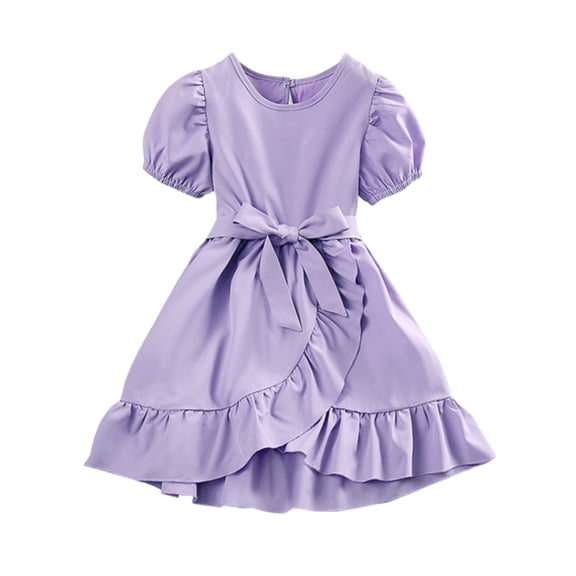Toddler Girls Summer Dress Ruffle Swing Maxi Dresses Kids Outfit Dresses 4-7 Years