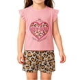 thumbnail image 1 of Toddler Girls Summer Outfits Casual Lounge Set Short Sleeve Tee and Elastic Waistband Shorts 2 Piece Clothing Sets Size 2-3T, 1 of 6